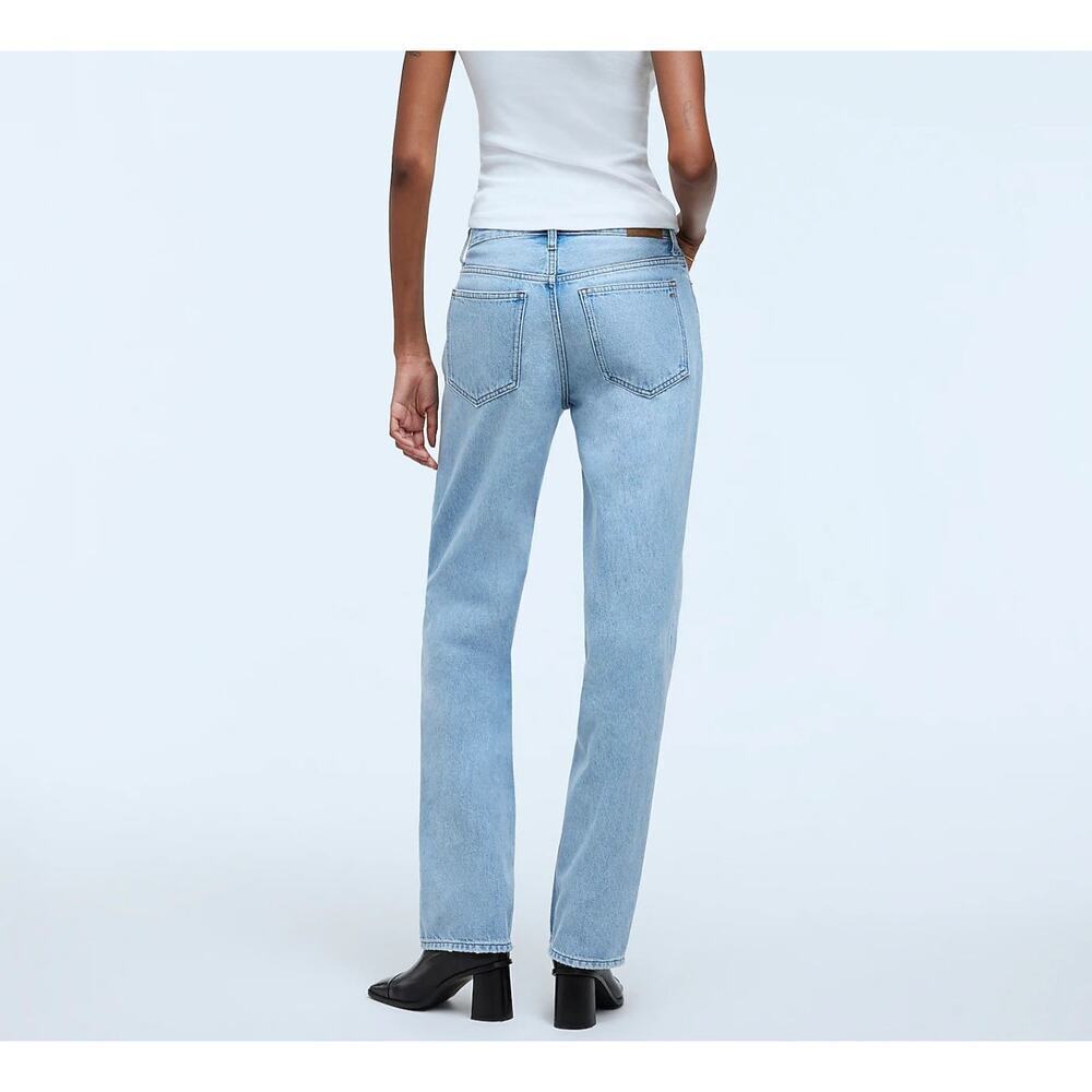 NWT Madewell Low-Slung Straight Jeans In Sevilla Wash Size 27 - Picture 3 of 11